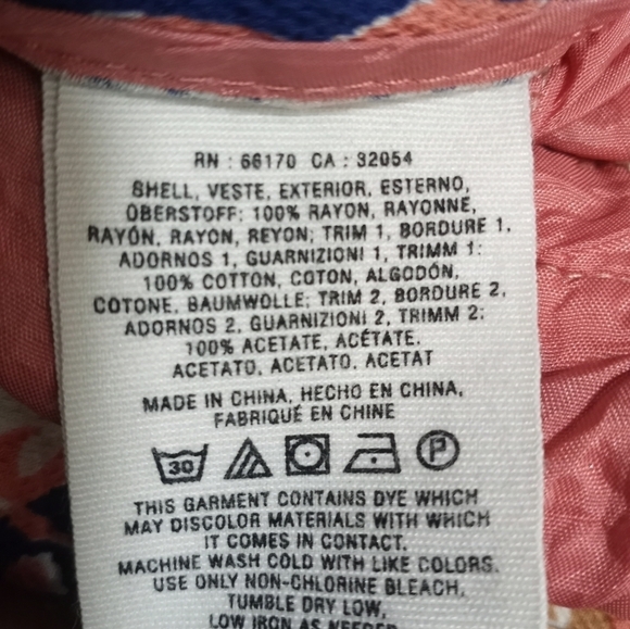 Pilcro Paz Ikat Joggers Royal Blue Sz 26 - Picture 6 of 16